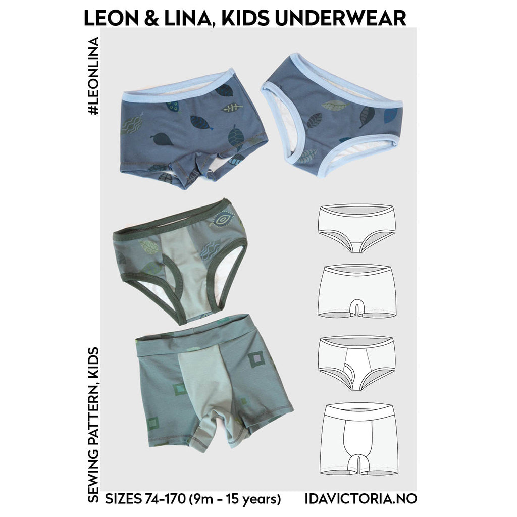 Symönster Leon & Lina, Kids underwear - English