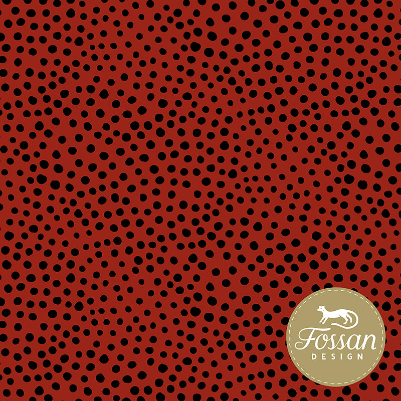 Jersey Stone Dots Black Red