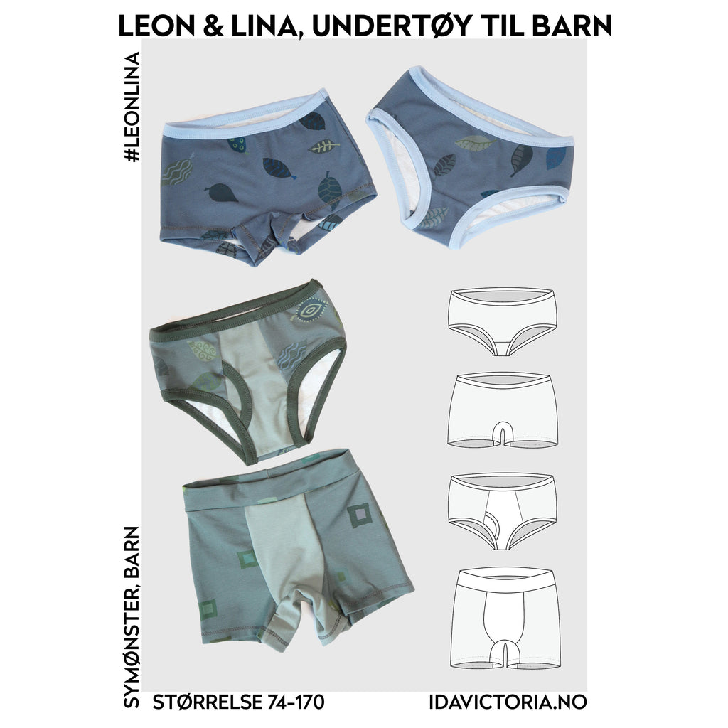 Symönster Leon & Lina underkläder till barn