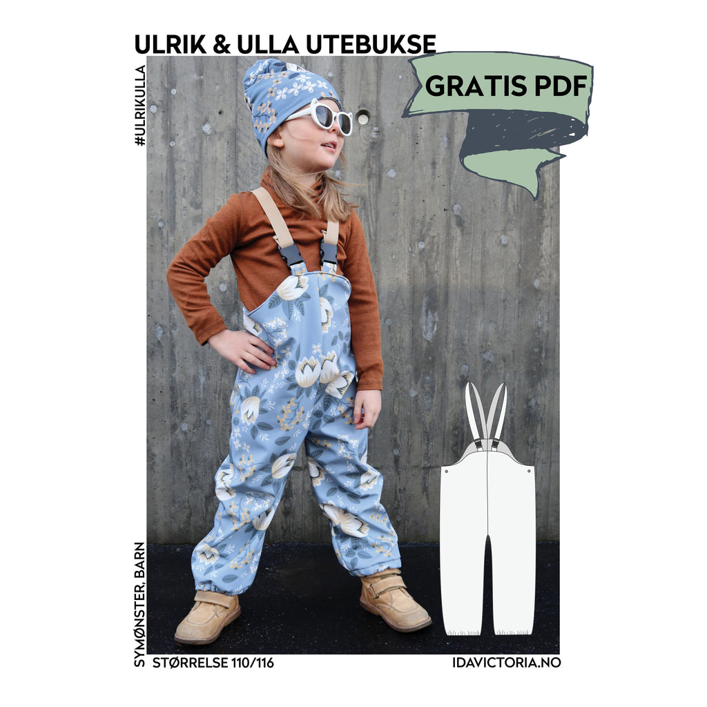 GRATIS! Symönster Ulrik & Ulla Utebukse stl 110/116