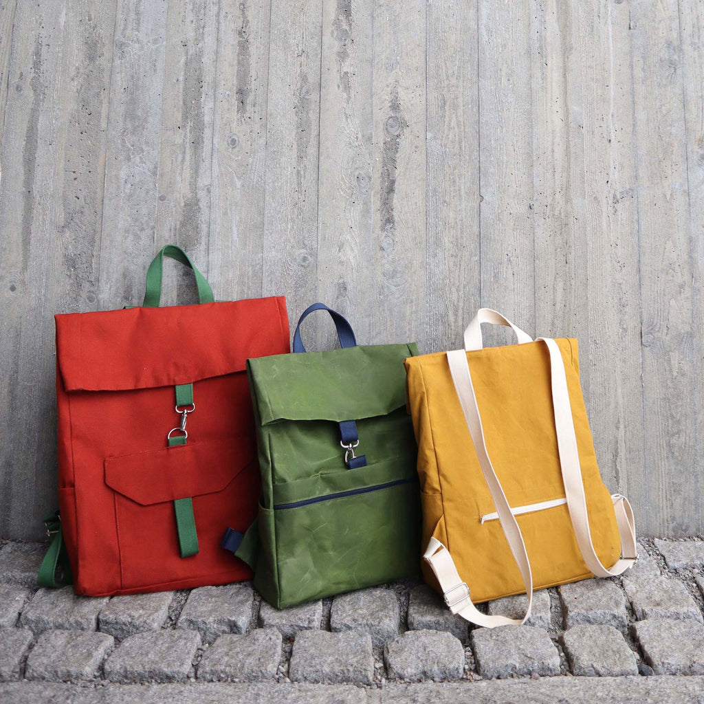 Symönster Ferda, väska och ryggsäck
